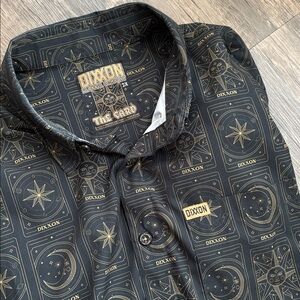 Dixxon Flannel Card Party Shirt Men’s Graphic Button Up Bamboo Blend Size 2XL
